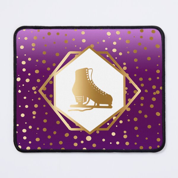 Item preview, Gold Figure Skate with Gold Dots on Purple Gradient designed and sold by PD-Skating.