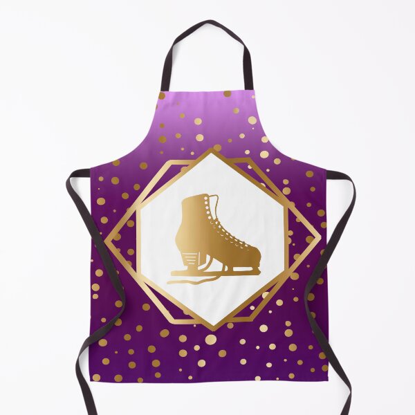 Item preview, Gold Figure Skate with Gold Dots on Purple Gradient designed and sold by Purposely Designed.