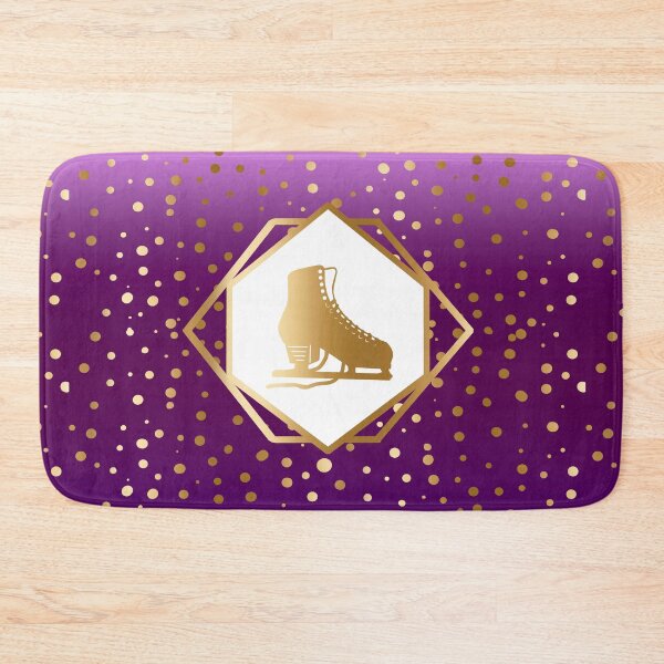 Item preview, Gold Figure Skate with Gold Dots on Purple Gradient designed and sold by Purposely Designed.