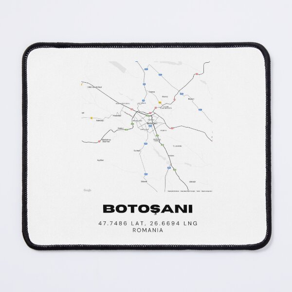 Item preview, Botoșani Romania Minimalist City Map Design designed and sold by RM-Journey.