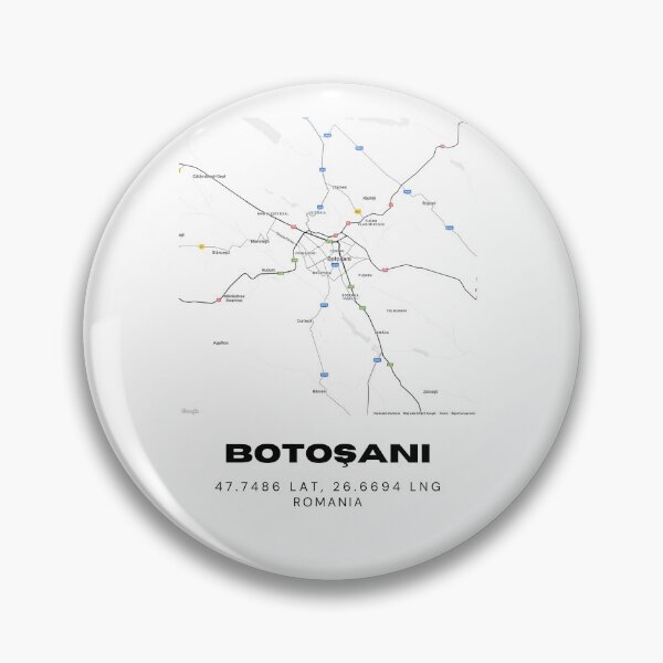 Item preview, Botoșani Romania Minimalist City Map Design designed and sold by RM-Journey.