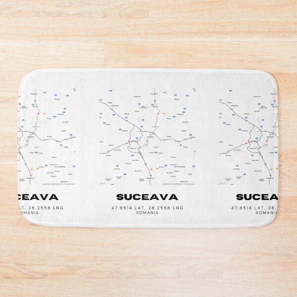 Item preview, Suceava Romania Modern Minimal Map Artwork designed and sold by RM-Journey.