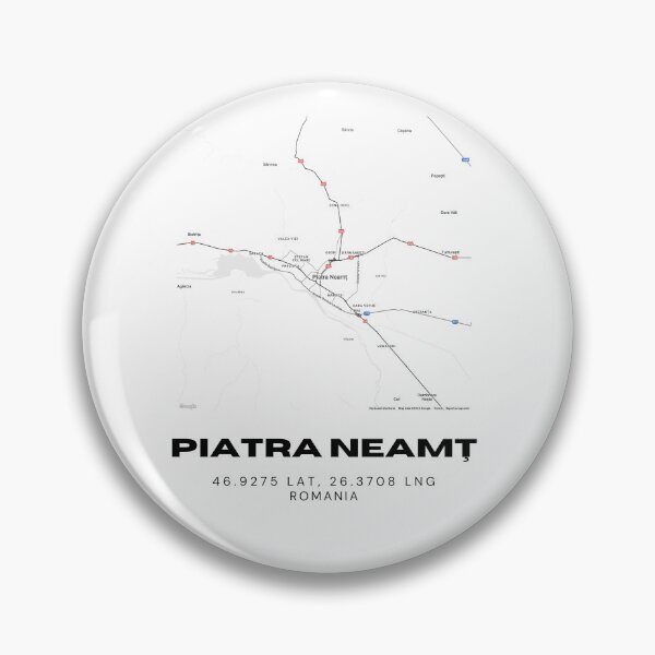 Item preview, Piatra Neamț Romania Minimalist City Map Art designed and sold by RM-Journey.