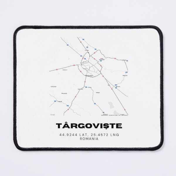 Item preview, Târgoviște Romania Minimal Map Illustration designed and sold by RM-Journey.