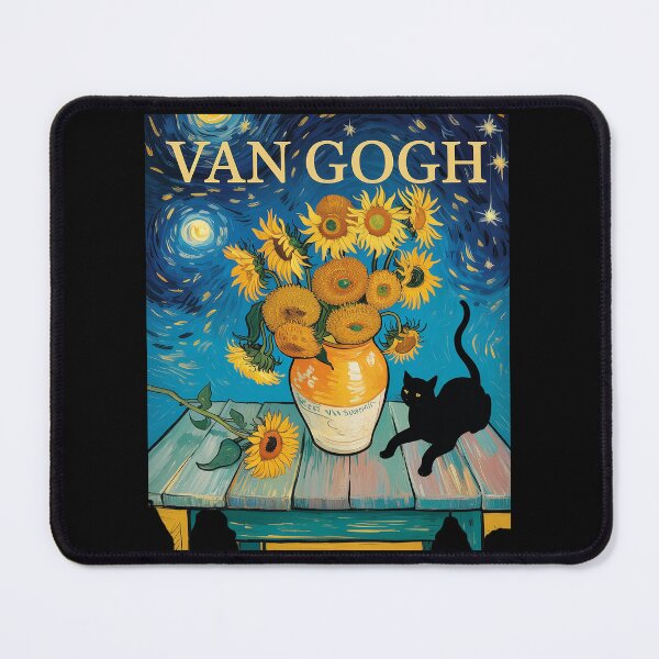 Item preview, Funny Van Gogh Black Cat With Sunflowers Cat for Men Women designed and sold by AmparoBoyle.