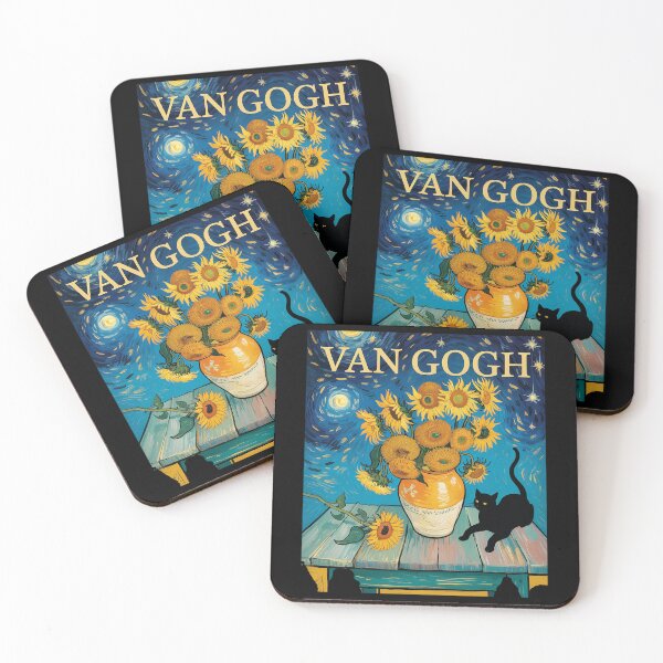 Item preview, Funny Van Gogh Black Cat With Sunflowers Cat for Men Women  designed and sold by AmparoBoyle.