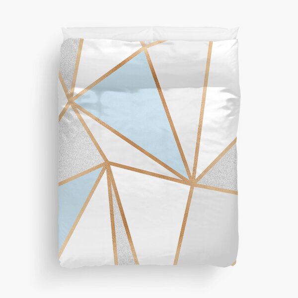 Item preview, Blue, Grey & Gold Geo designed and sold by Blue-Banana.