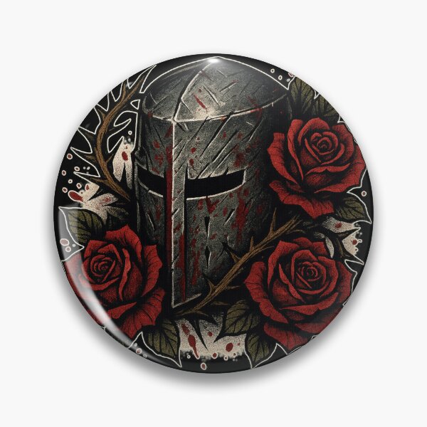 Item preview, Battle Worn Templar Knight Helmet | Neo-Traditional Tattoo Art designed and sold by uNORTHODOX72.