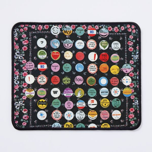 Item preview, Vintage French Buttons Pins Collection Poster Retro French designed and sold by The Sticker Bureau.