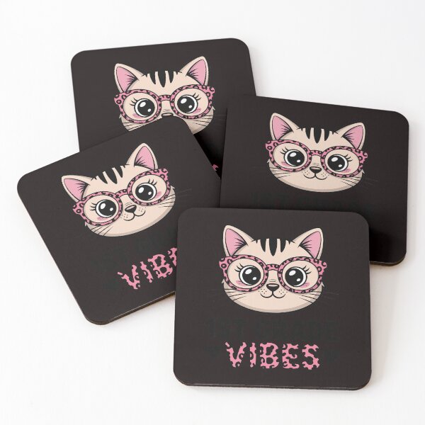 Item preview, First 1st Grade Vibes Back To School Cat Kitty Girl Leopard designed and sold by RopboxRone.