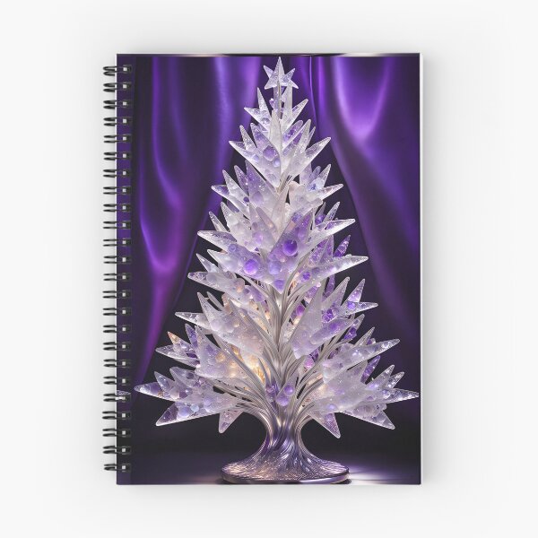 Item preview, SEASONS GREETING CHRISTMAS TREE Purple Amethyst Sapphire Stained Glass Art Print on Demand ~Winter Wonderland Party Decoration~Birthday Gift~Favor designed and sold by Spinning Plates 360.
