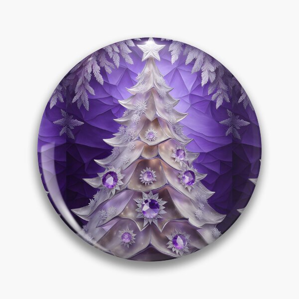 Artikelvorschau, WEIHNACHTSGRUSS WEIHNACHTSBAUM Lila Amethyst Saphir Buntglas Kunstdruck auf Anfrage ~Winterwunderland Partydekoration ~Geburtstagsgeschenk ~Gastgeschenk entworfen und verkauft von Spinning Plates 360.