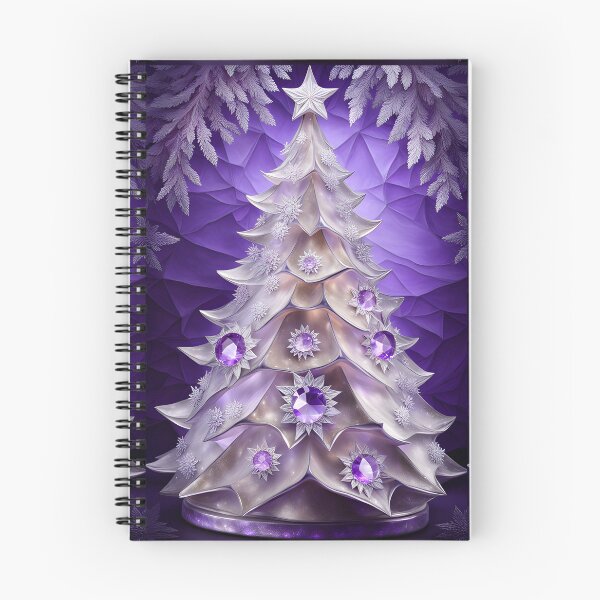 Item preview, SEASONS GREETING CHRISTMAS TREE Purple Amethyst Sapphire Stained Glass Art Print on Demand ~Winter Wonderland Party Decoration~Birthday Gift~Favor designed and sold by Spinning Plates 360.