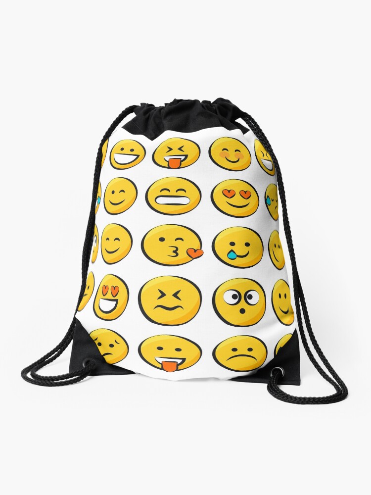 Emoji shop drawstring bags