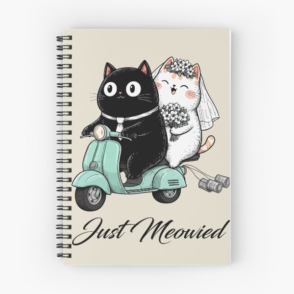 Item preview, Just Married Cats, A Vintage Scooter designed and sold by OrenjiArtShop.