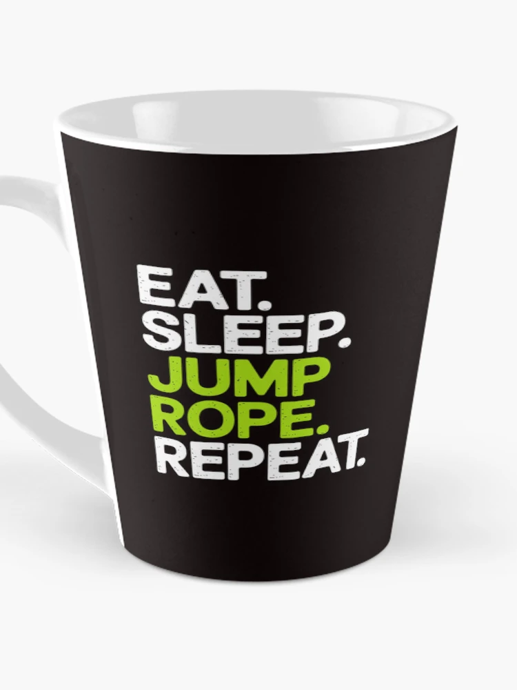 Thumbnail 3 of 4, Coffee Mug, Eat Sleep Jump Rope Repeat Roping Jumping Skipping designed and sold by RopboxRone.