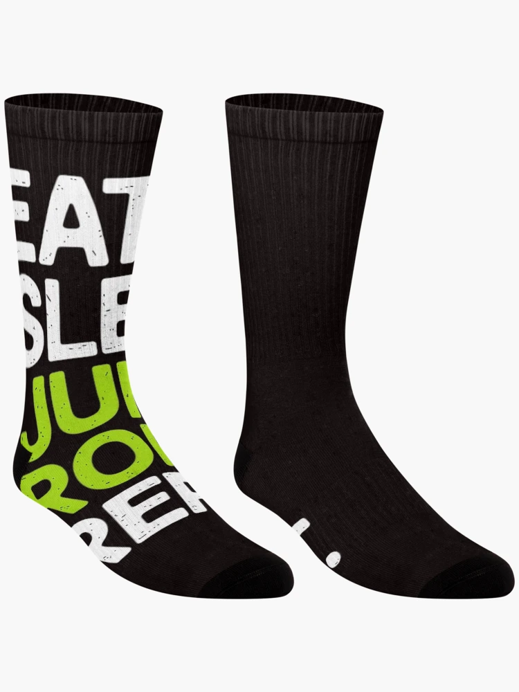 Thumbnail 3 of 5, Socks, Eat Sleep Jump Rope Repeat Roping Jumping Skipping designed and sold by RopboxRone.