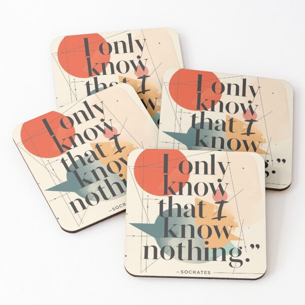 Item preview, "I only know that I know nothing" Socrates sentence designed and sold by Filologica.