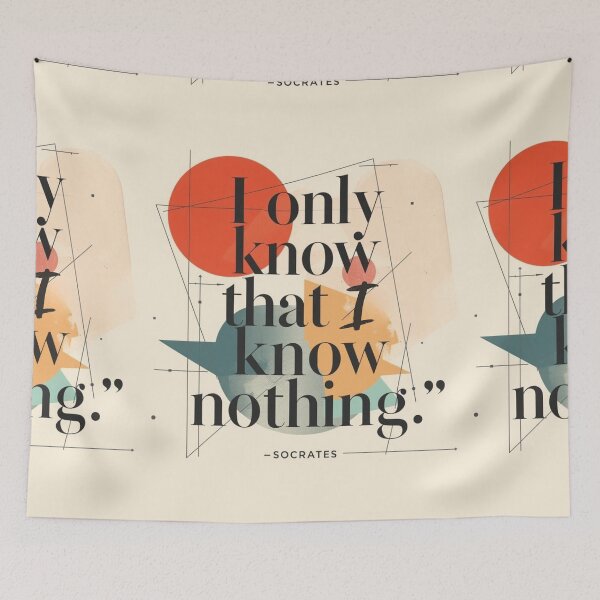 Item preview, "I only know that I know nothing" Socrates sentence designed and sold by Filologica.
