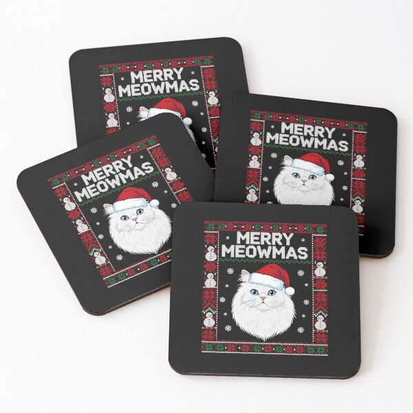 Item preview, White Persian merry Meowmas ugly christmas sweater 2025 designed and sold by VividDripCo.