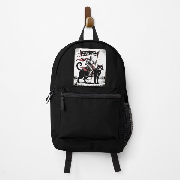 Item preview, Defend Your Local Public Library Funny Knight Cat designed and sold by HaileyRobel.