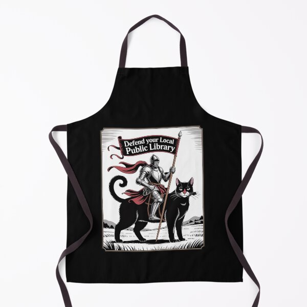 Item preview, Defend Your Local Public Library Funny Knight Cat designed and sold by HaileyRobel.