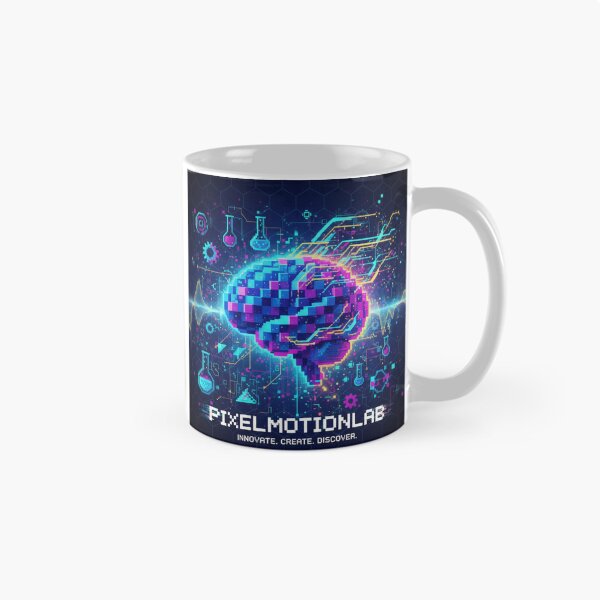 Item preview, Cybernetic Pixel Brain Digital Science Art designed and sold by PixelMotionLab.