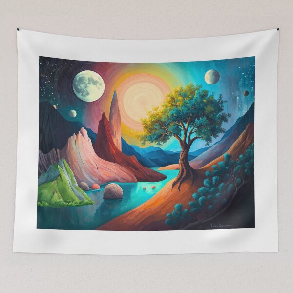 Item preview,  Landscape Tree Modern Bright Art designed and sold by Modern-Tropical.