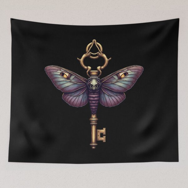 Item preview, Mystical Moth Key Witchcore Sigil designed and sold by YirpesGreturan.