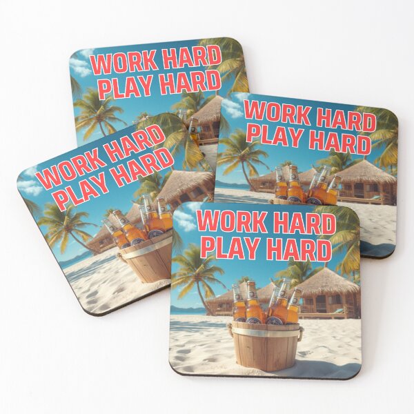 Item preview, WORK HARD PLAY HARD designed and sold by Funny Tees and Stuff.