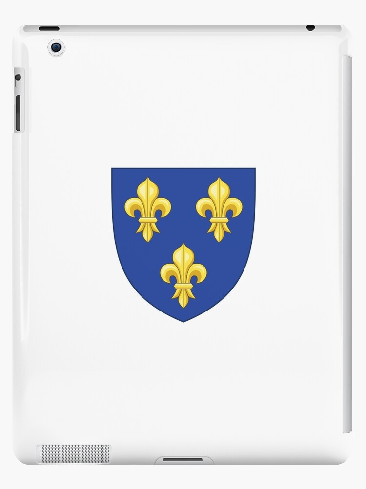 Blason France Moderne French Royal Golden Yellow Fleur De Lys Lis Blue King Of France Coat Of Arms Vintage White Background Hd High Quality Ipad