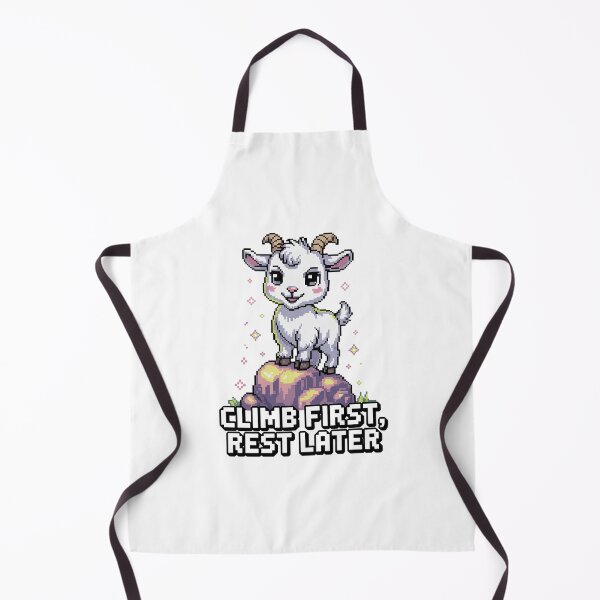 Item preview, Climb First Rest Later | Cute Goat RPG Grind Motivation Gamer Design | Level Up Quest designed and sold by pixelpopplanet.