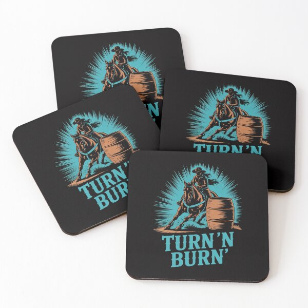 Artikelvorschau, Barrel Racer Turn and Burn Barrel Racing Rodeo Cowgirl entworfen und verkauft von Silicula.