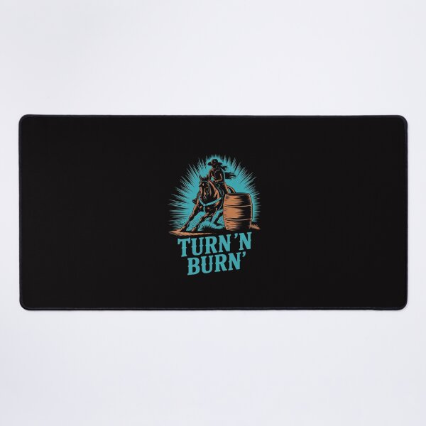Artikelvorschau, Barrel Racer Turn and Burn Barrel Racing Rodeo Cowgirl entworfen und verkauft von Silicula.