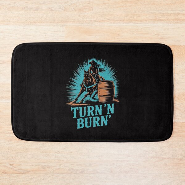 Artikelvorschau, Barrel Racer Turn and Burn Barrel Racing Rodeo Cowgirl entworfen und verkauft von Silicula.