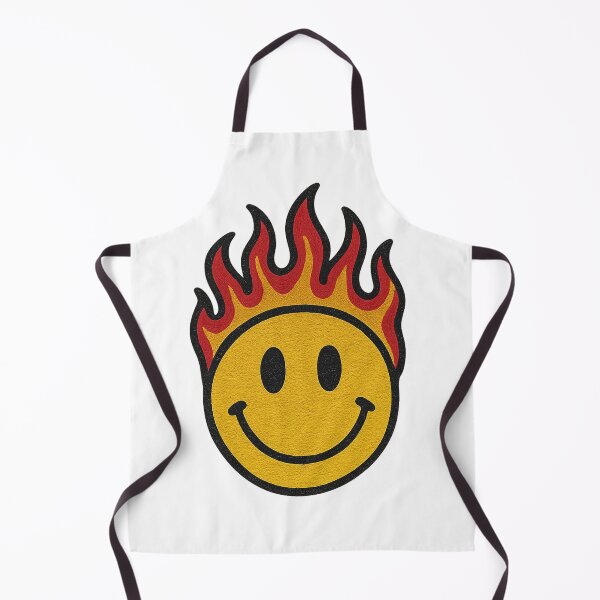 Item preview, Flaming Smiley Face Retro Emoji designed and sold by AlkhawajaArt.