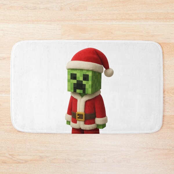 Item preview, Creeper Santa Claus, Minecraft Style! Blocky, Jolly & Ready for Christmas designed and sold by DibujandoPorfa.