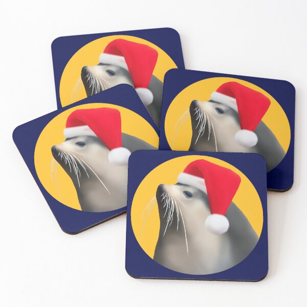 Item preview, Male sub-Antarctic Fur Seal Santa on Dot designed and sold by GivernyKate.