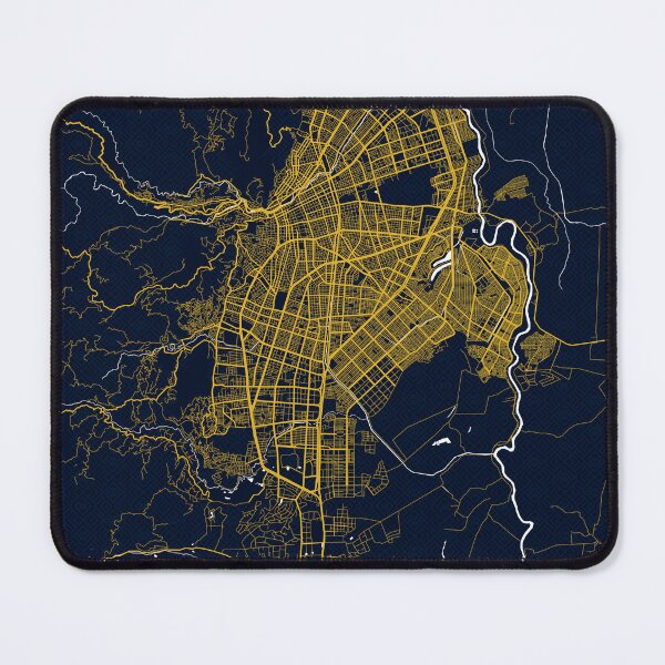 Item preview, Santiago de Cali City Map of Colombia - Gold Art Deco designed and sold by deMAP.