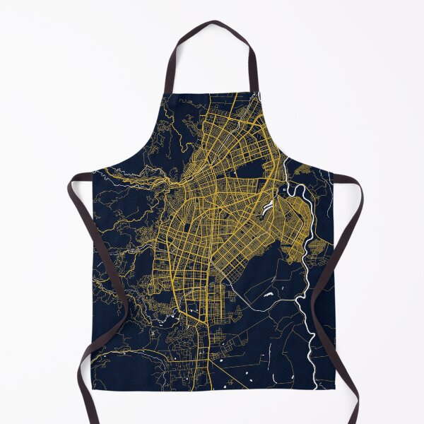 Item preview, Santiago de Cali City Map of Colombia - Gold Art Deco designed and sold by deMAP.