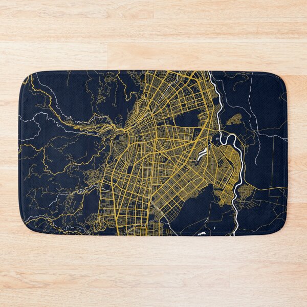 Item preview, Santiago de Cali City Map of Colombia - Gold Art Deco designed and sold by deMAP.
