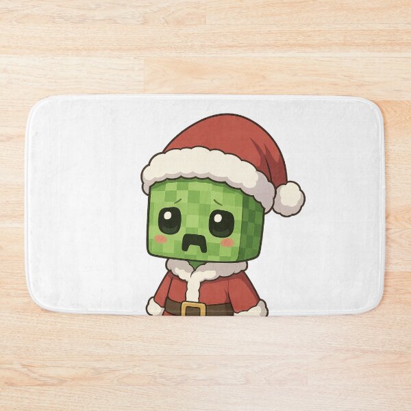 Item preview, Creeper cute style Santa Claus, Minecraft Style! Blocky, Jolly & Ready for Christmas designed and sold by DibujandoPorfa.