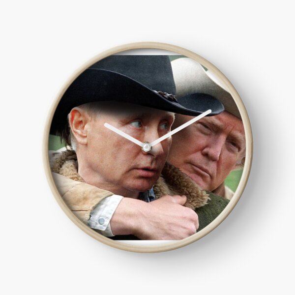 Trump/Putin Brokeback Mountain love Clock