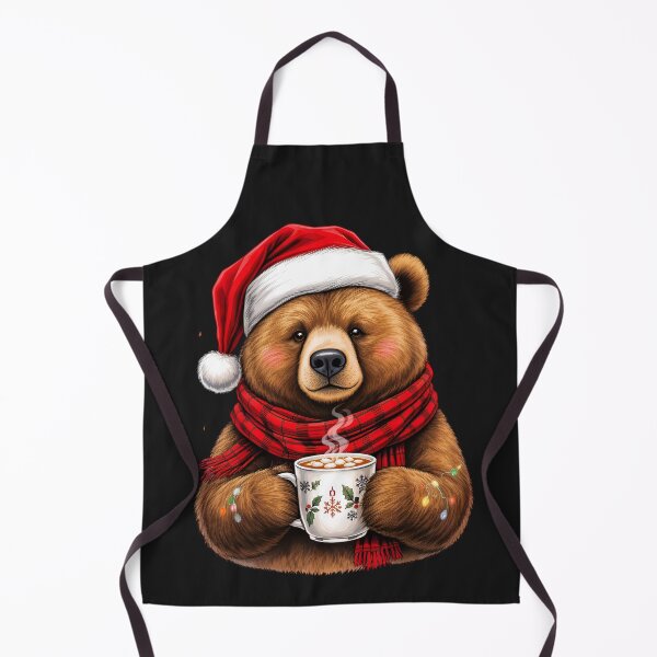 Item preview, Christmas Bear – Merry & Bright | Cozy Tattooed Bear with Hot Cocoa designed and sold by ColorSplash123.