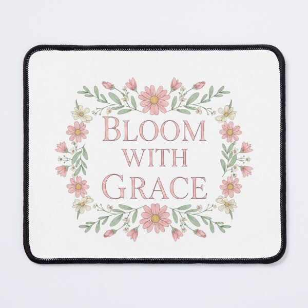 Item preview, Bloom With Grace Aesthetic Floral Inspirational T-Shirt for Gift designed and sold by NovaWearPrints.