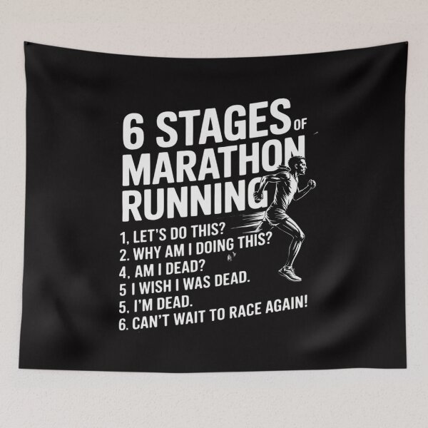 Item preview, 6 Stages of Marathon Running Gift for Runner designed and sold by GalaFunny.