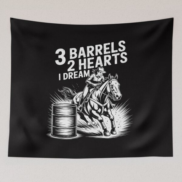 Item preview, 3 Barrels, 2 Hearts, 1 Dream Horse Barrel Racing designed and sold by GalaFunny.