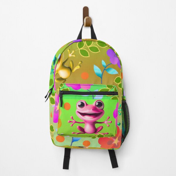Item preview, Cute Frog Pattern – Colorful Happy Frogs with Flowers – Kawaii Nature Design designed and sold by HopeAndHustle.