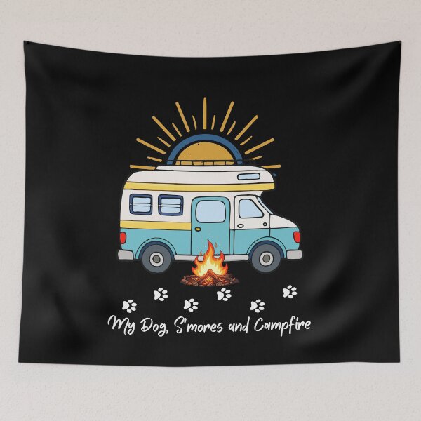 Item preview, My Dog, S'mores and Campfire. Dog and Camping, RV design designed and sold by SofikoDesigns.