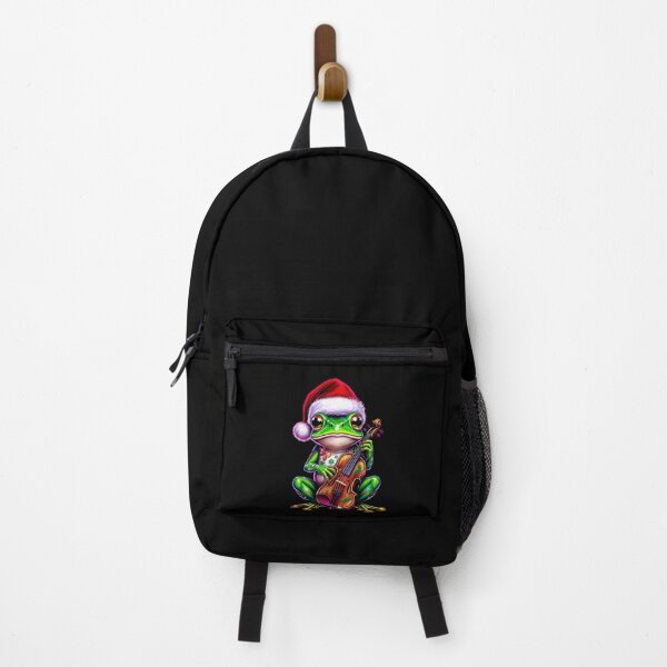 Item preview, Ultra-Christmas Frog – Festive Musician | Cute Frog with Christmas Violin designed and sold by ColorSplash123.
